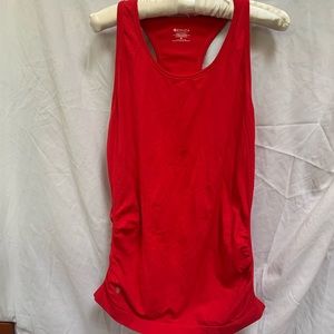 Athleta red tank top racerback cinched